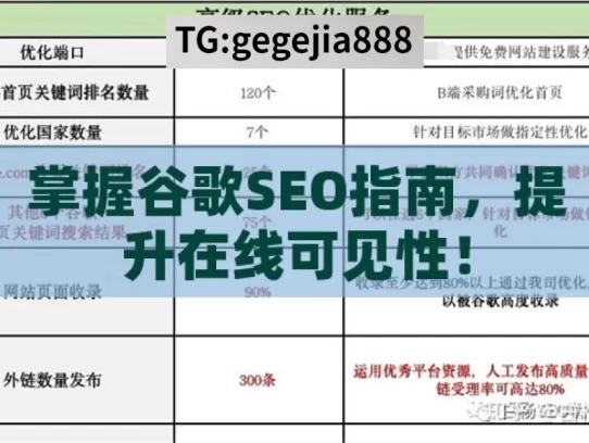 掌握谷歌SEO指南，提升在线可见性！