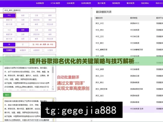 提升谷歌排名优化的关键策略与技巧解析，提升谷歌排名的关键策略解析