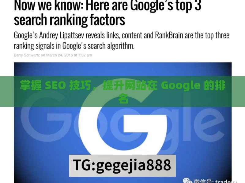 掌握 SEO 技巧，提升网站在 Google 的排名