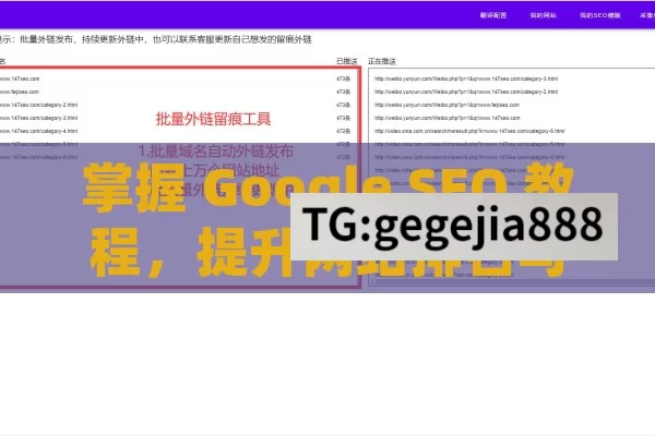 掌握 Google SEO 教程，提升网站排名与流量,Google SEO教程